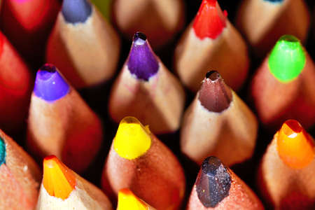Colouring pencils for your children's colouring booksの写真素材
