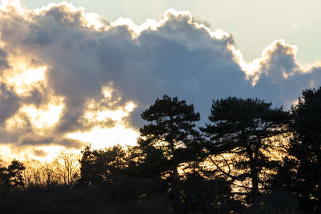 Clouds and Faces with sunlightの写真素材