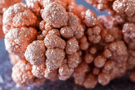 Large buds of copper crystals nuggetsの写真素材