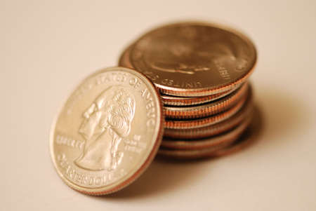 Stack of Quartersの写真素材