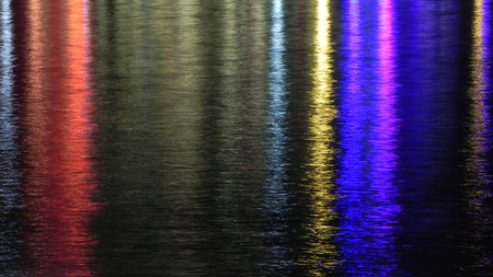 Reflection of colors on the sea in Cádiz.