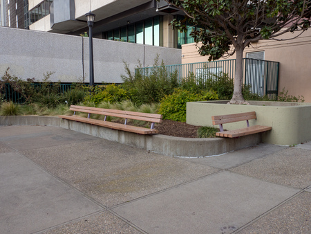Double park benchesの写真素材