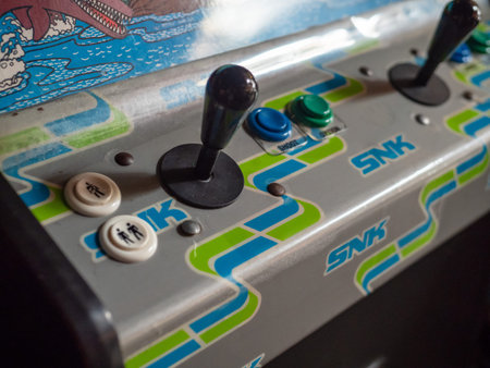SNK arcade cabinet joystick and controls