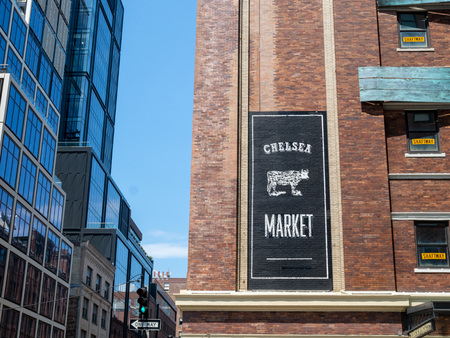 Chelsea Market logo near entranceのeditorial素材