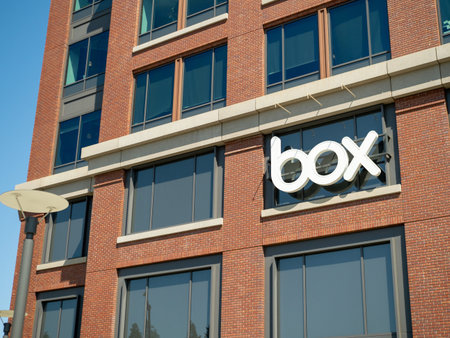 Box, online storage company location at brick office building