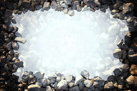 frame of pebblesの写真素材