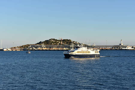 Ibiza Town, Ibiza / Spain - January 12, 2021: City of Ibiza, Spain. Old area of Dalt Vila, Santa MarÃ­a Cathedral and marina. It is a very touristic area.のeditorial素材