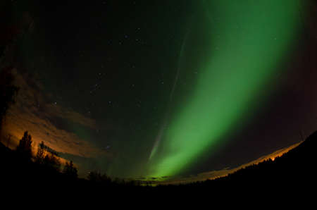 Aurora Borealis in the Finnish skyの写真素材