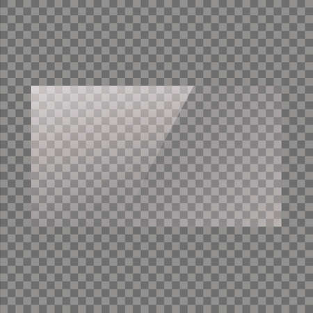 The texture of rectangle glass plate, mirror, windows. Light effect for a picture or a mirror. Beautiful realistic reflection.のイラスト素材