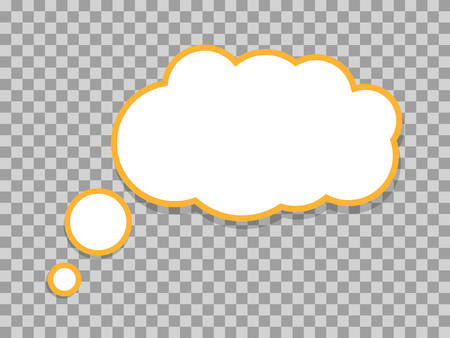Vector illustration of simple speech cloud stickerのイラスト素材