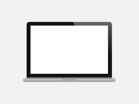 Realistic laptop monitor. Stock vector illustrationのイラスト素材