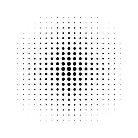 Black and white comic pop-art halftone background element isolated on white. Stock vector illustrationのイラスト素材
