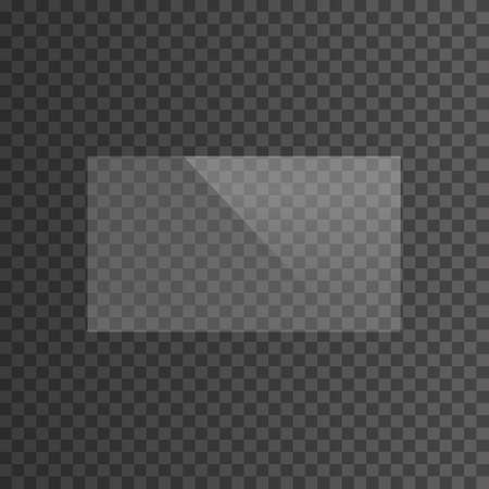 The texture of glass, mirrors, windows. Rectangular glass plate. Light effect for a picture or a mirror. Beautiful realistic reflection. The interior of the house. 16x9. Glass effect, monitor, screenのイラスト素材