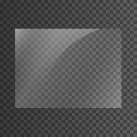 The texture of rectangle glass plate, mirror, windows. Light effect for a picture or a mirror. Beautiful realistic reflection. The interior of the house stock vectorのイラスト素材