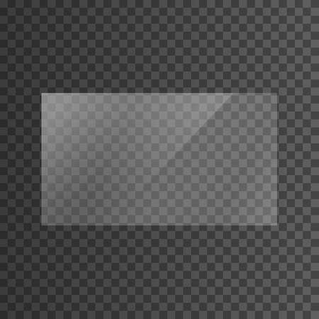 The texture of rectangle glass plate, mirror, windows. Light effect for a picture or a mirror. Beautiful realistic reflection. The interior of the house stock vectorのイラスト素材