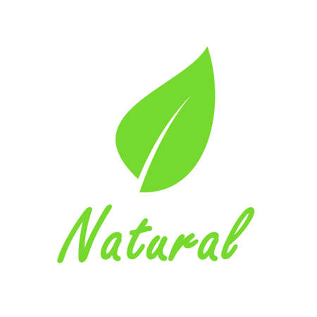 Natural product icon, stamp, logo. 100 organic bio food quality label for meal, meat or farm dairy produce stock vectorのイラスト素材