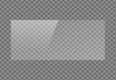 Realistic mirror or window reflection texture effect rectangular 21x9 glass plate. Light glare for a picture.のイラスト素材
