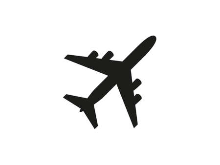 Flight icon vector symbol. Plane icon isolated on white bacckground. Logo airplane tourism or shipping conceptのイラスト素材