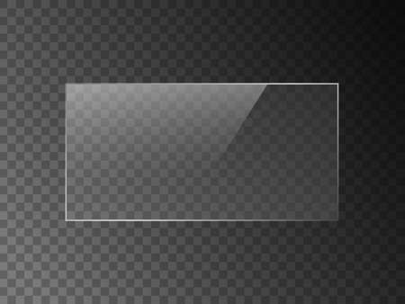 Vector mirror reflection effect texture for glass, plastic or acrylic window. png rectangle shape 2 x 1 glossy, shine, light, glare, clear plateのイラスト素材