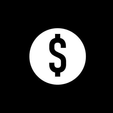 Dollar money coin icon illustration. Design gold linear flat symbol.のイラスト素材