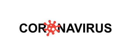 Coronavirus disease COVID-19 Pandemic warning vector illustration. Virus outbreak situation. Icon with Red Prohibit Sign.のイラスト素材