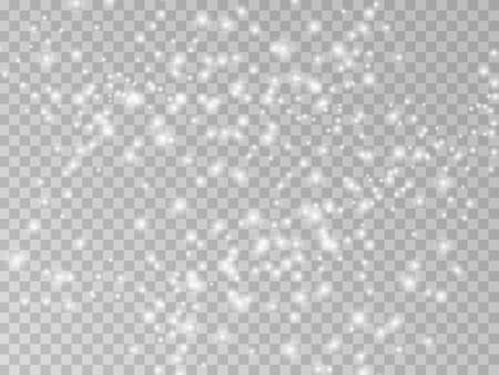 Vector png falling snow overlay effect.のイラスト素材