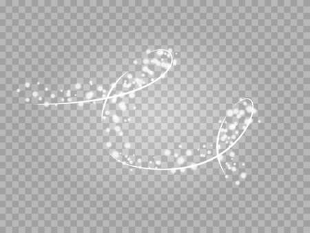 Magic png light effect. Stardust silver glitter. Sparkle star dust vector illustration.のイラスト素材