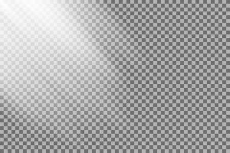 Shining sun rays vector illustration. Sunlight glowing png, eps, ai, svg effect. White beam sunrays sky background.のイラスト素材