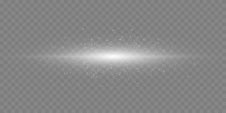 White sparks shine with special light. Vector sparkles on a transparent background. Christmas light effect. Sparkling magical dust particles.のイラスト素材