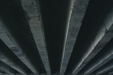 Under the old automobile bridgeの写真素材