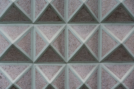 Triangular drawing of the building facade. Pyramid facade. Background triangles