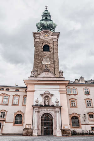 Front facade of St Mary Chapel with onion dome inside St Peter Abbeyのeditorial素材