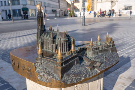 Bronze Model of the Matthias Church at Holy Trinity Squareのeditorial素材