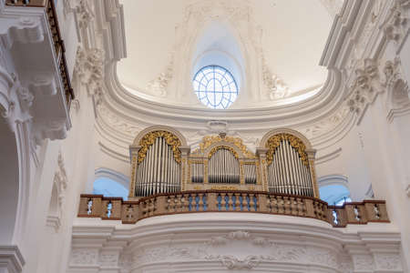 Organ Pipe inside Kollengienkirche Collegiate Church in Salzburgのeditorial素材