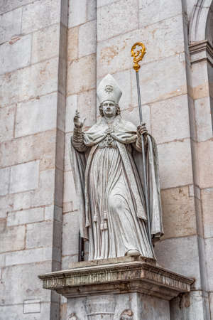 St. Vergilius statue at the front gate of Cathedral of Salzburg archdioceseのeditorial素材