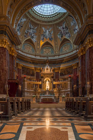 Luxary sanctuary nave hall in St. Stephen's Basilicaのeditorial素材