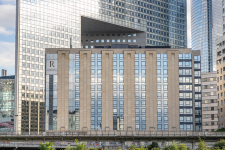Paris, France - Jun 13, 2020: Renaissance Hotel facade in La Defenseのeditorial素材