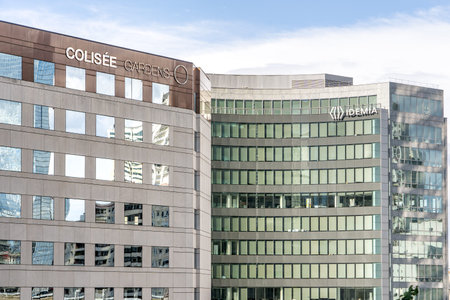 Paris, France - Jun 13, 2020: Buidling of IDEMIA in Paris La defense district