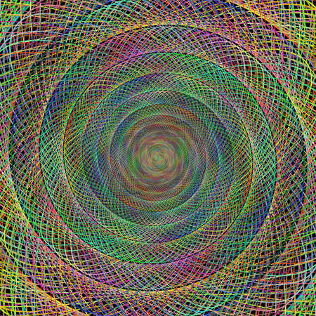 Simple multicolor fractal spiral backgroundのイラスト素材