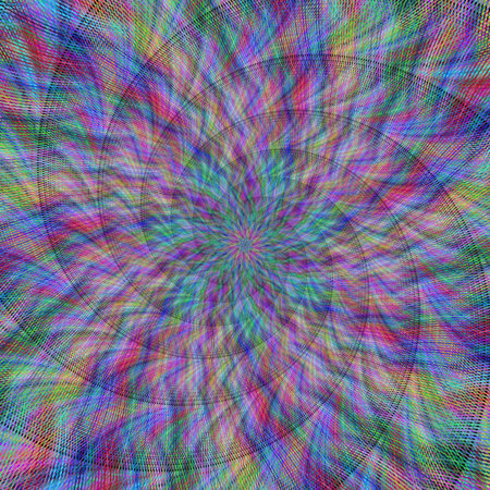 Colorful spiral stripe fractal design