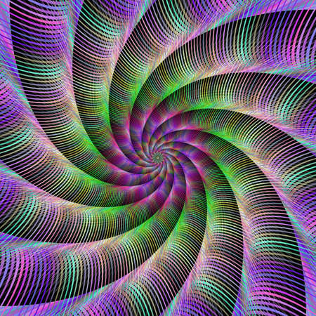 Multicolor striped spiral design backgroundのイラスト素材