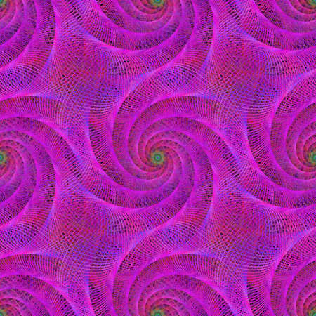 Pink seamless wired fractal spiral design backgroundのイラスト素材