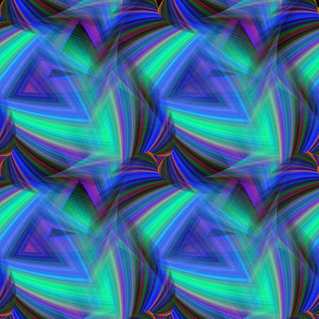 Repeating triangular fractal pattern design of cold colorsのイラスト素材