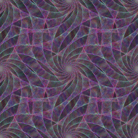 Purple seamless fractal swirling veil pattern backgroundのイラスト素材