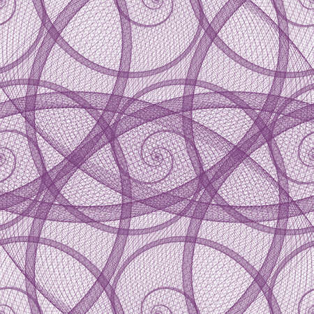 Purple seamless wired spiral fractal pattern backgroundのイラスト素材