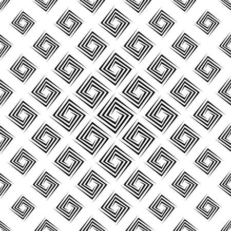 Monochrome seamless cornered polygon pattern design vector backgroundのイラスト素材