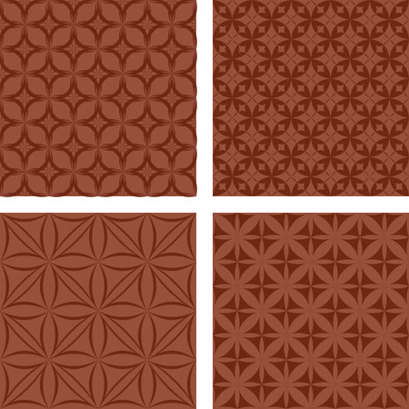 Brown abstract seamless pattern design background set