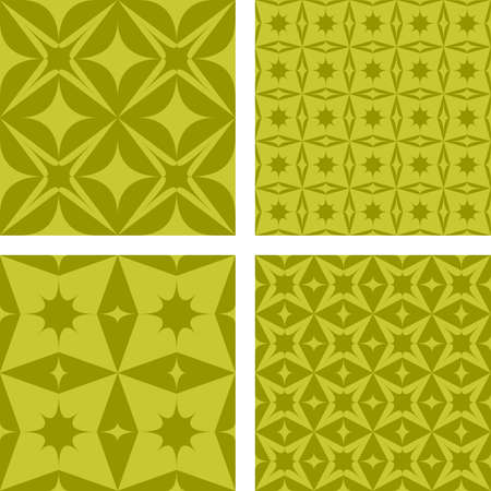 Yellow abstract seamless pattern design background setのイラスト素材