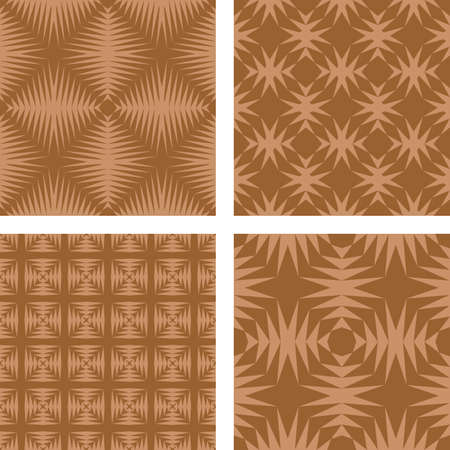 Brown seamless vector pattern design background setのイラスト素材