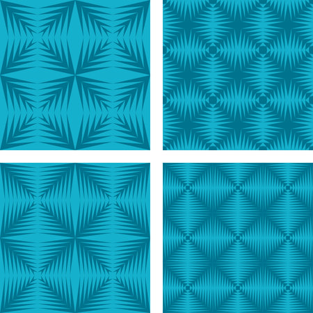 Cyan seamless vector pattern design background setのイラスト素材